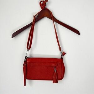 Lecxci Leather Crossbody Purses Clutch Phone Wallet‎ Orange 🔷